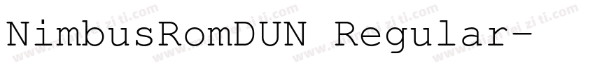 NimbusRomDUN Regular字体转换